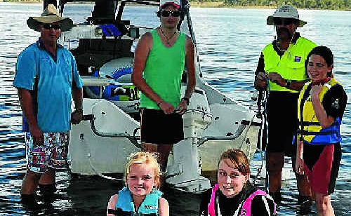 Steve Lamb, and Cameron, Robbie and Maddison Larfield with Tanya Hausfeld and Stephanie Lamb. Steve Lamb, and Cameron, Robbie and Maddison Larfield with Tanya Hausfeld and Stephanie Lamb.